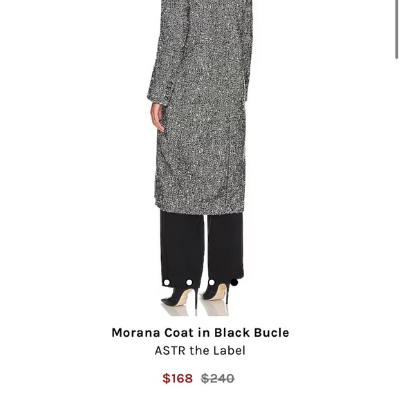 ASTR Miranda coat- B&W l, very lightly worn!!!! - Picture 3 of 3
